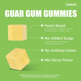 Goberris Gummies de Gomme de Guar, gummies dans un bol