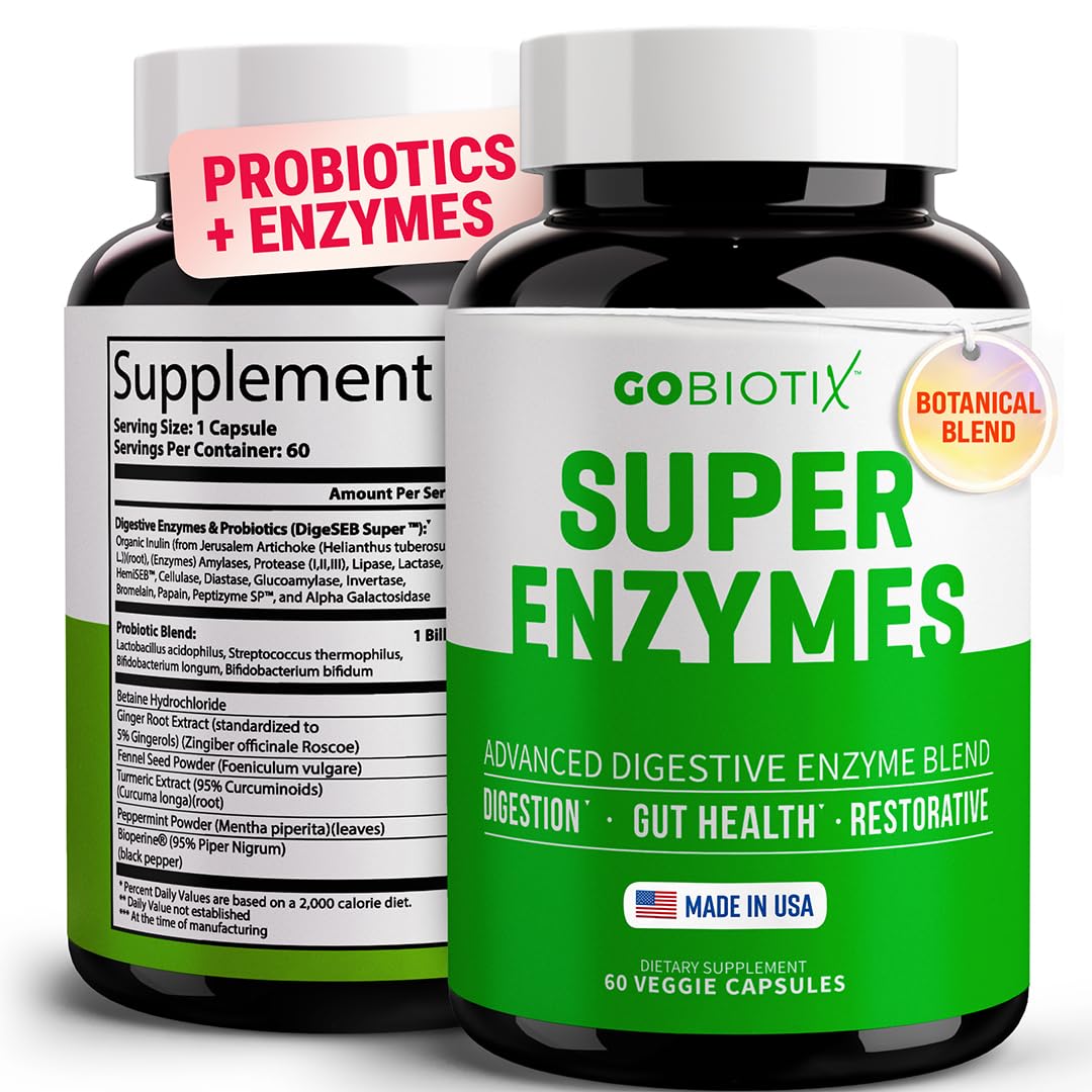 GOBIOTIX Complément Alimentaire Enzymes daily 60 Capsules - vue de face