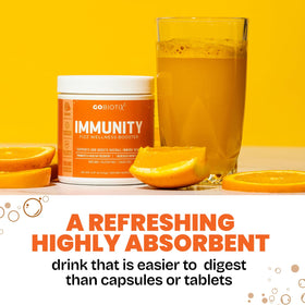 GOBIOTIX Complément Alimentaire Vitamine C 168g Orange, présentation sur une table