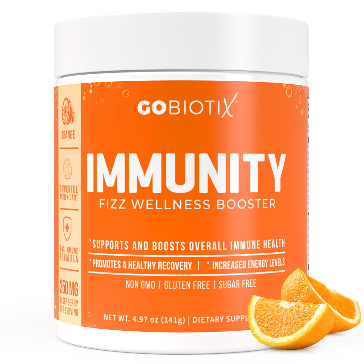 GOBIOTIX Complément Alimentaire Vitamine C 168g Orange, vue de face