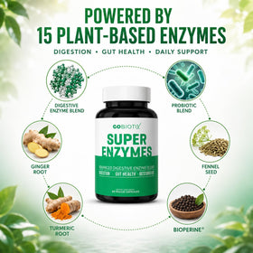 GOBIOTIX Enzymes daily - capsules végétales sur une surface blanche