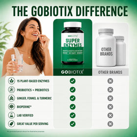 GOBIOTIX Enzymes daily - flacon sur une table en bois