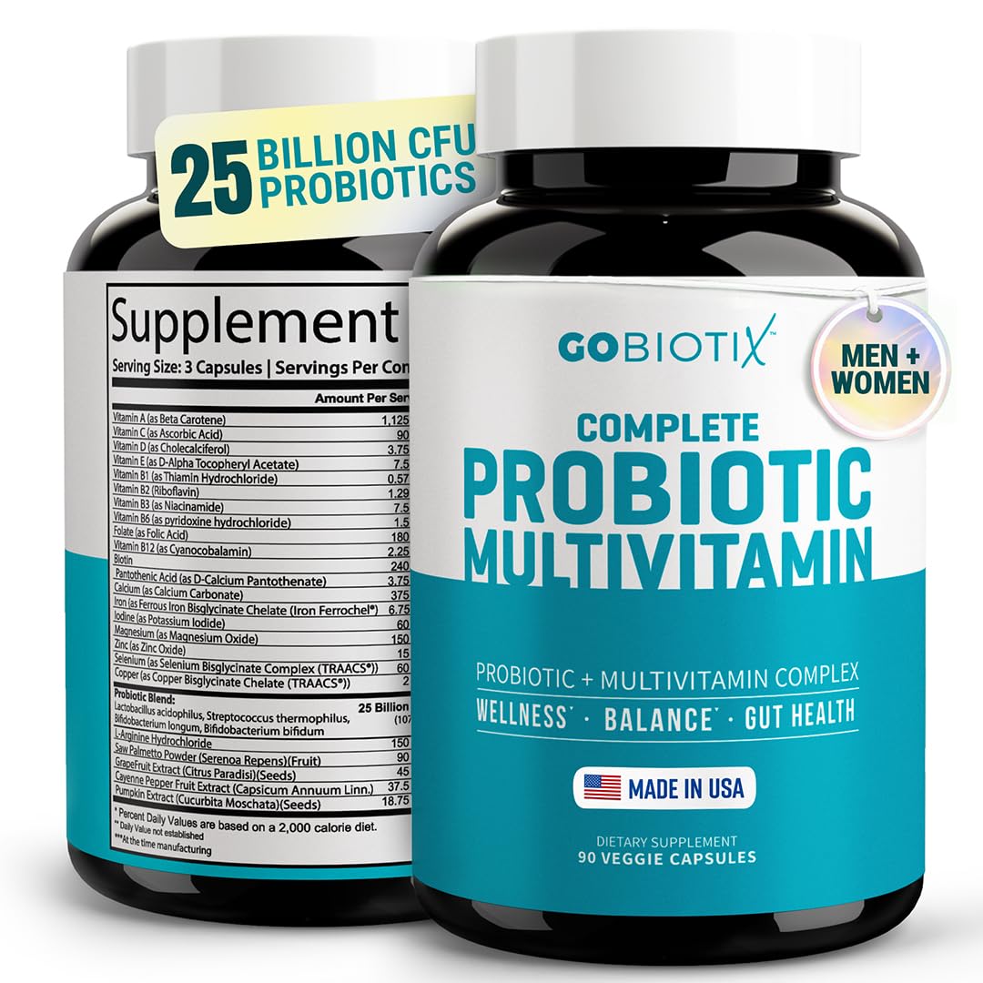 GOBIOTIX Multivitamine Probiotique 90 capsules vue avant