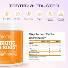 GOBIOTIX Poudre de Fibres Végétales 680g, cuillère avec poudre
