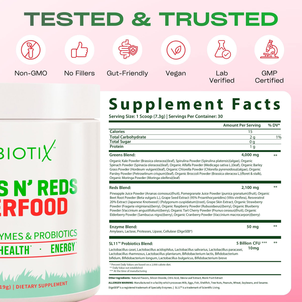 GOBIOTIX Poudre de Super Greens 3-Pack emballage