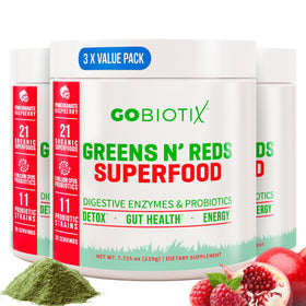 GOBIOTIX Poudre de Super Greens 3-Pack vue de face