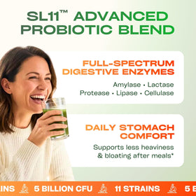 GOBIOTIX Poudre de Super Greens mélange dans un smoothie