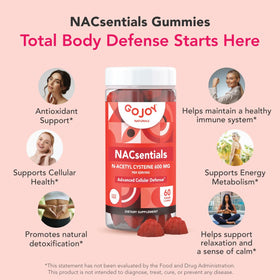 GOJOY NATURALS Gummies NAC 600mg sur une table