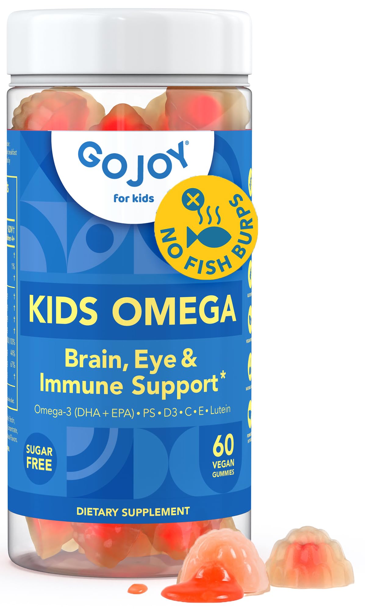 GOJOY NATURALS Gummies Omega 3 DHA Végétales 600mg, vue de face