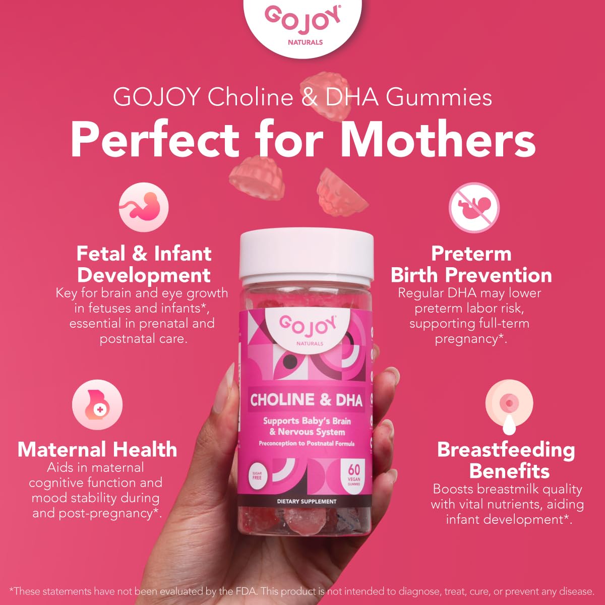 GOJOY NATURALS Gummies prénatales avec emballage et étiquette