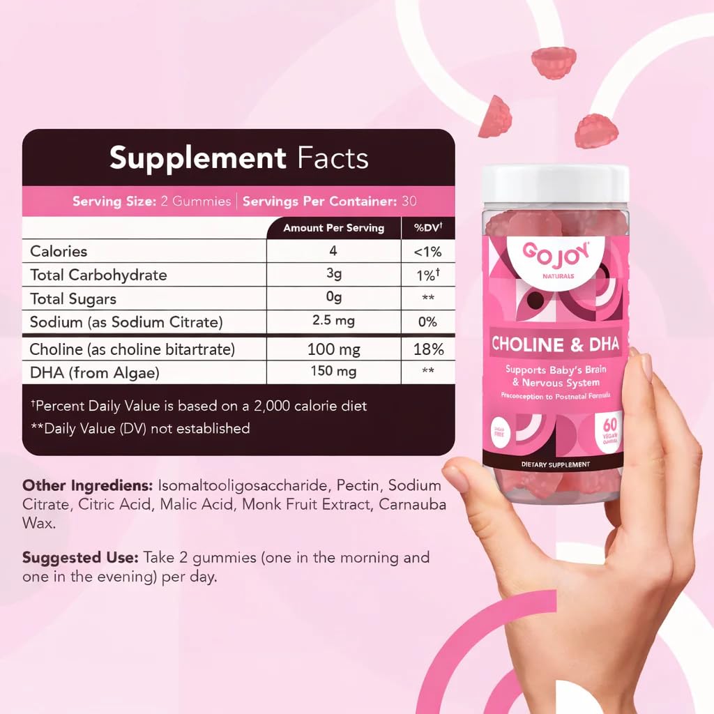 GOJOY NATURALS Gummies prénatales avec une cuillère à côté