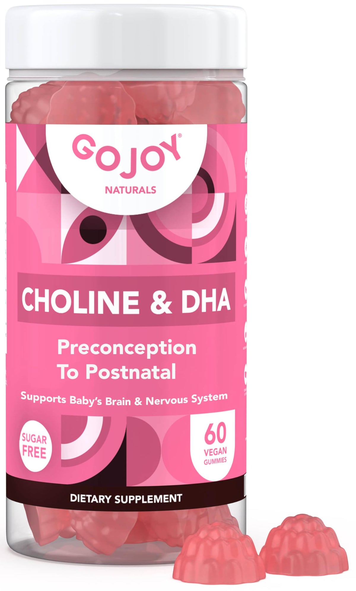 GOJOY NATURALS Gummies prénatales choline et DHA 240g vue de face