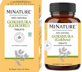Gokshura minature sur une table avec des plantes