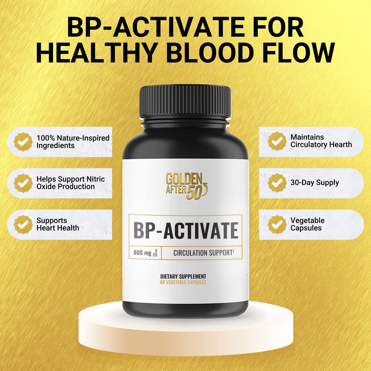 Golden After 50 BP-Activate complément avec capsules visibles