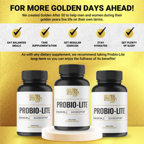 Golden After 50 Probio-Lite présentation des trois bouteilles