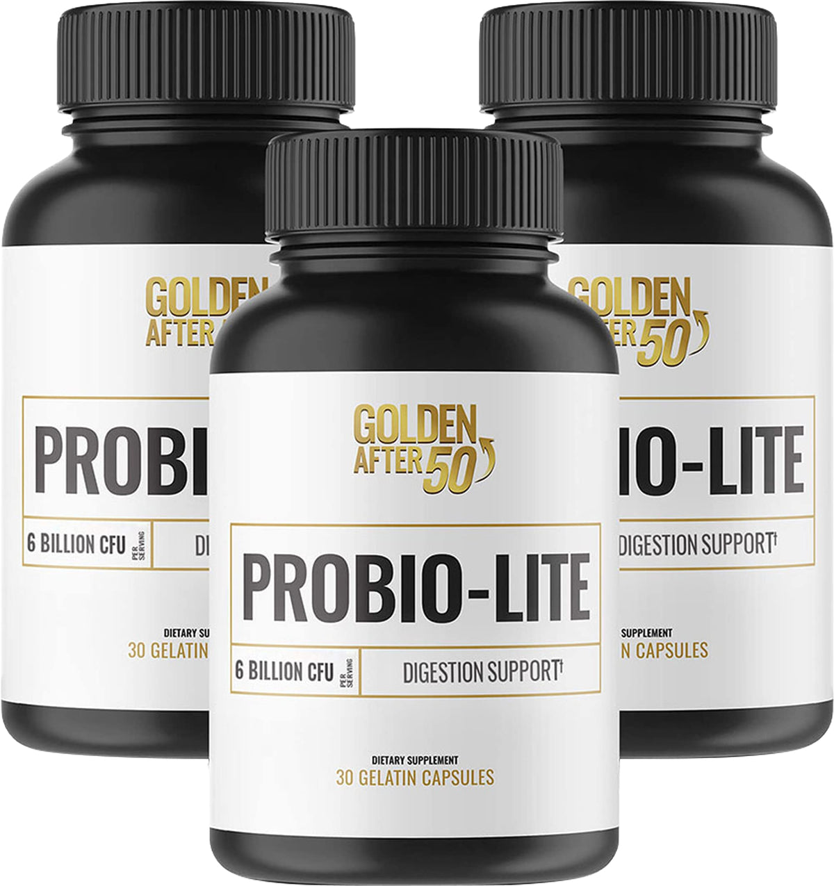 Golden After 50 Probio-Lite trois bouteilles de complément alimentaire en capsules