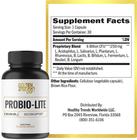 Golden After 50 Probio-Lite vue de face des capsules