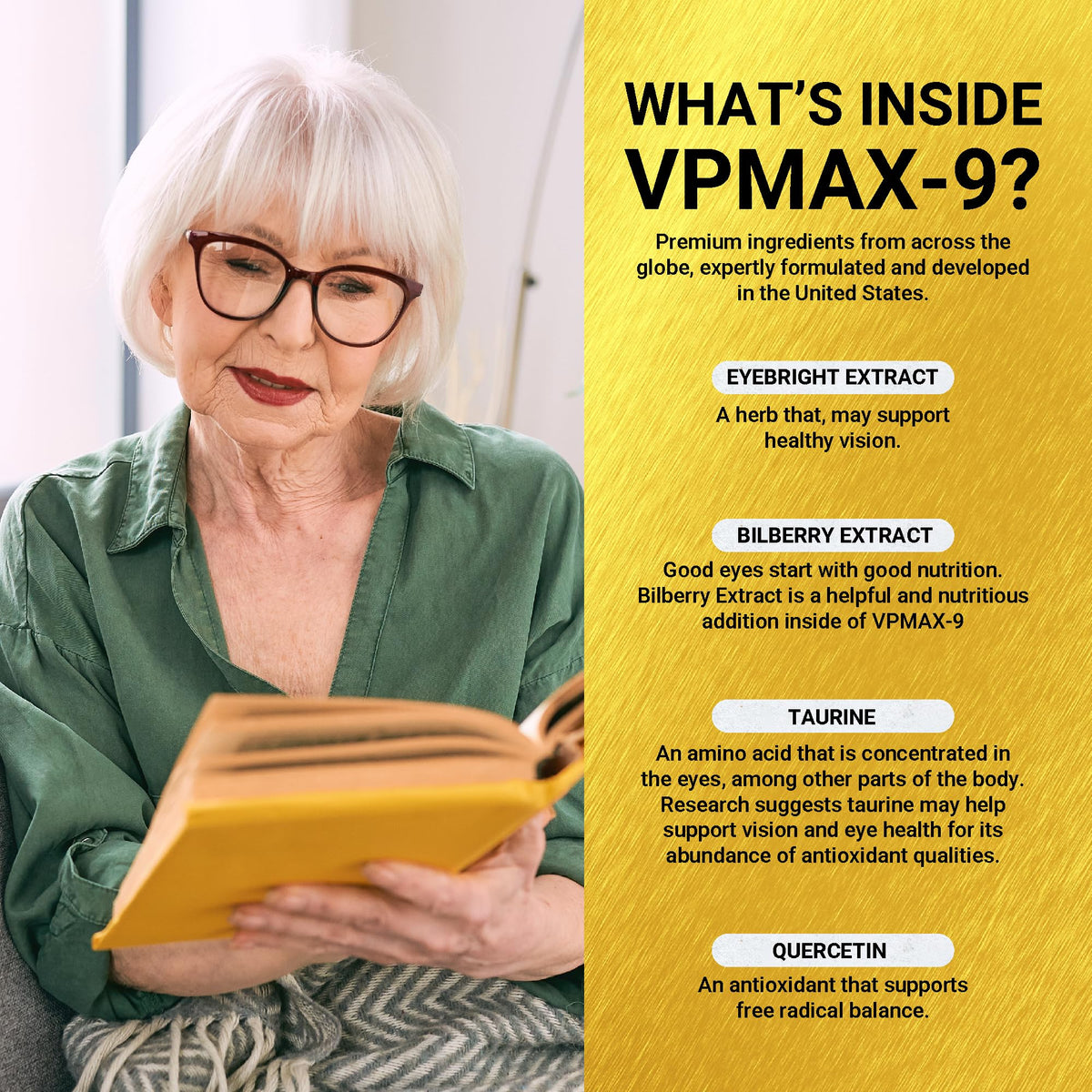 Golden After 50 VpMax-9 capsules gélatineuses avec étiquette