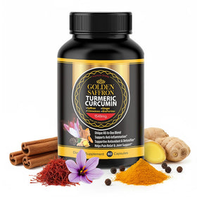 GOLDEN SAFFRON Complément Alimentaire Curcuma 1350mg vue de face