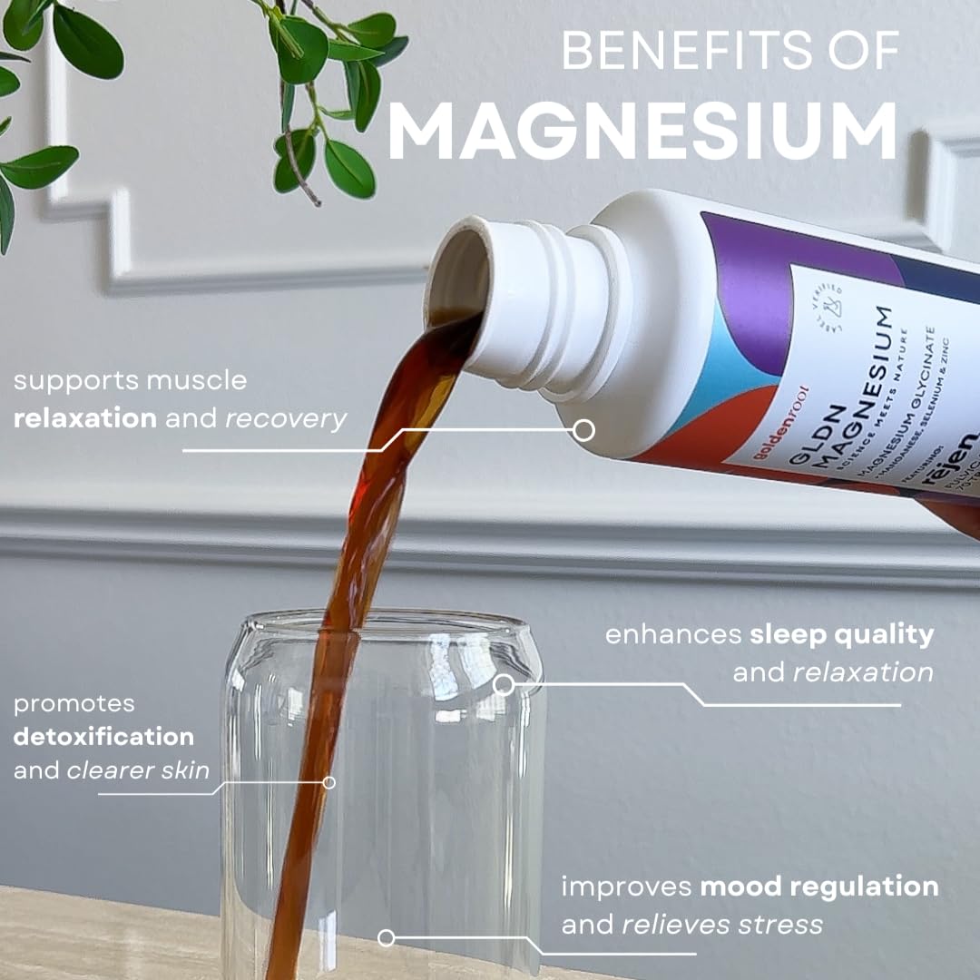 GoldenRoot Sirop de Magnésium Liquide 125 mg - Détails de l'étiquette