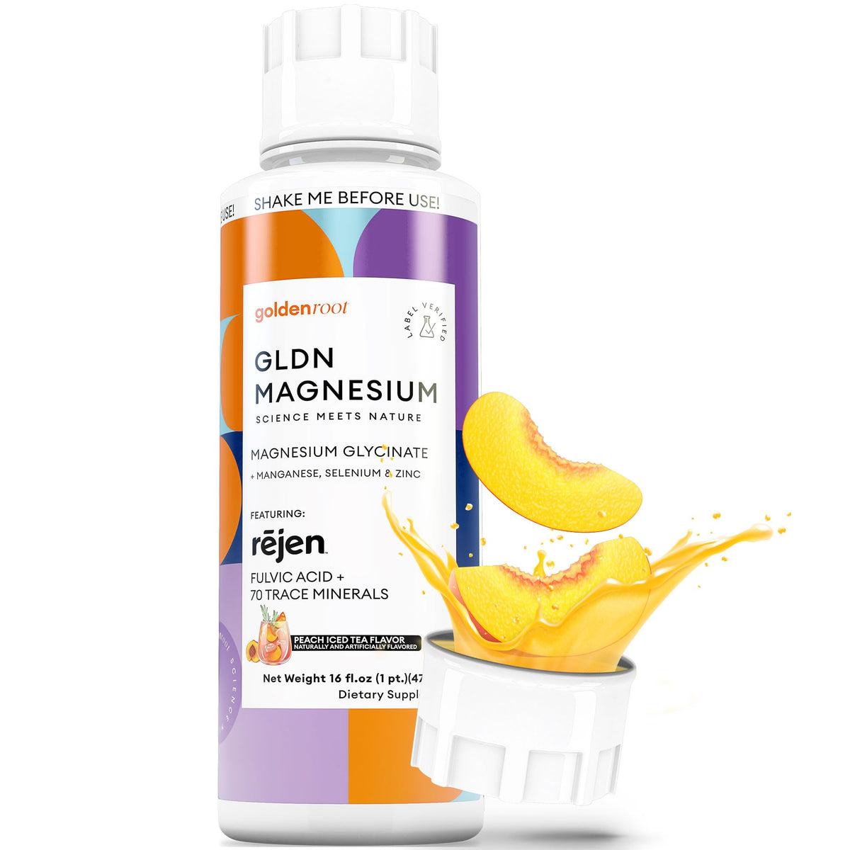 GoldenRoot Sirop de Magnésium Liquide 125 mg - Flacon avant