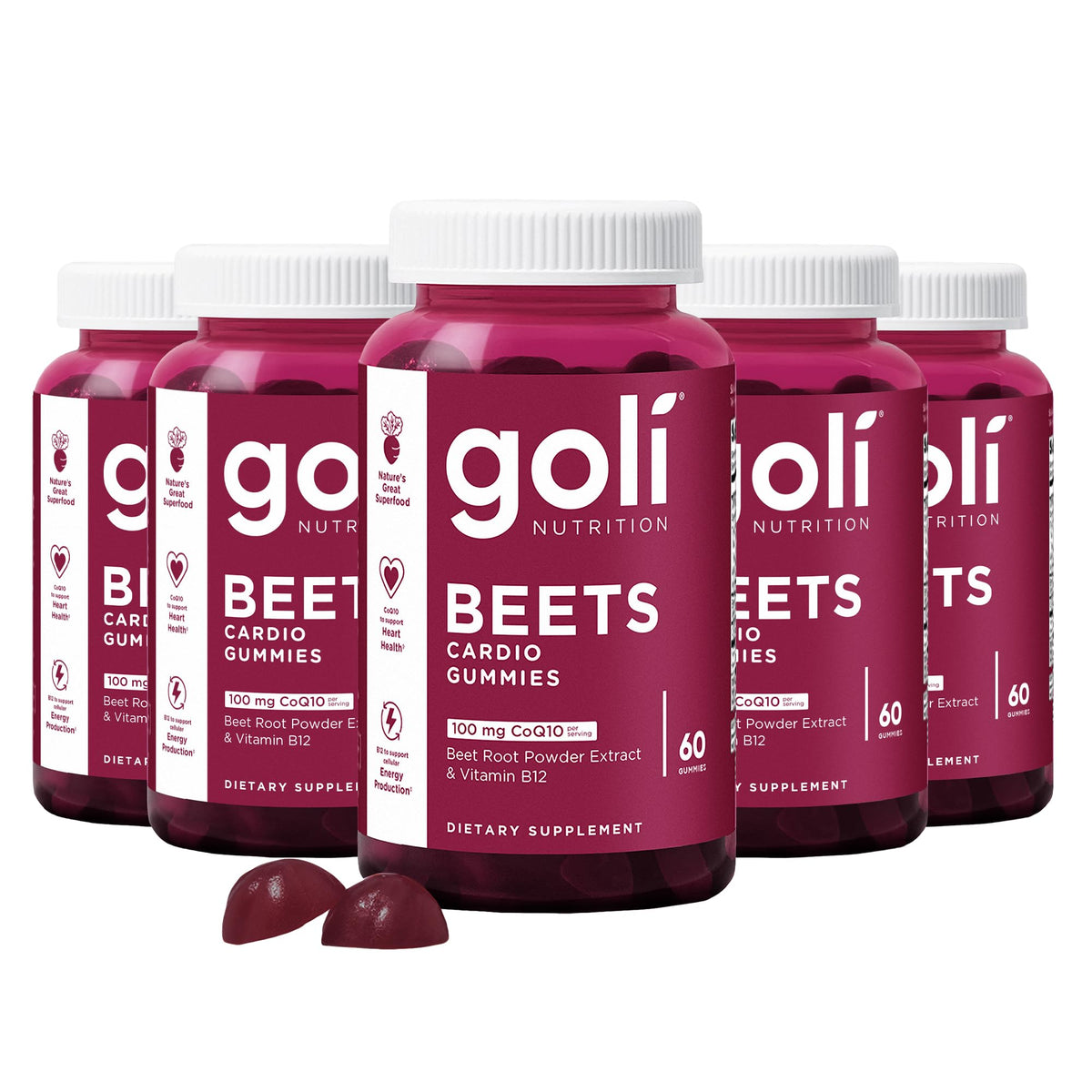 Goli Complément Alimentaire Gummy Cardio Betterave 300 Gummies vue de face