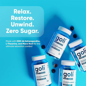 Goli Gummies Ashwagandha KSM-66 étiquette avec ingrédients