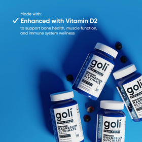 Goli Gummies au Magnésium Zéro Sucre 125mg avec Vitamine D