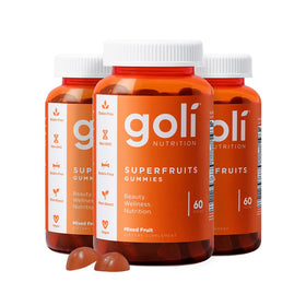 Goli Gummies Beauté 180 Gummies avec goût fraise, pastèque et framboise
