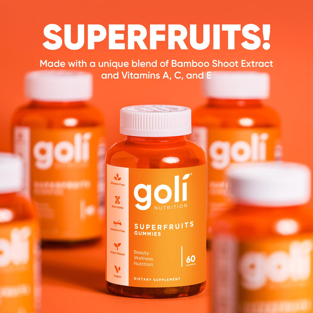 Goli Gummies Beauté avec extrait de pousses de bambou