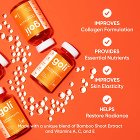 Goli Gummies Beauté ouvertes montrant les gummies