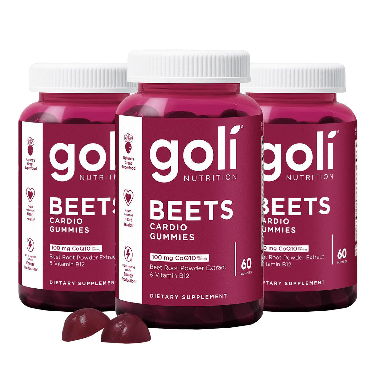 Goli Gummies Cardio Betteraves pack de 180 unités