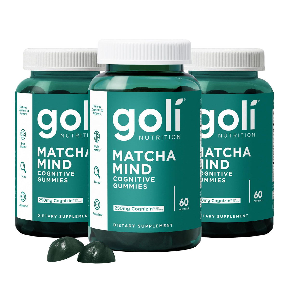 Goli Gummies Cognitives Matcha 250mg Citicoline avant de l'emballage