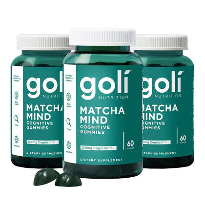 Goli Gummies Cognitives Matcha 250mg Citicoline avant de l'emballage