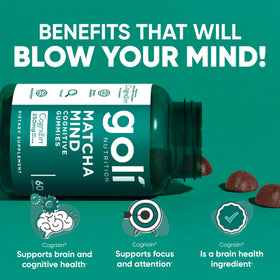 Goli Gummies Cognitives Matcha 250mg Citicoline vue de côté