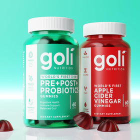 Goli Gummies Pré-Pro Postbiotiques en vue aérienne
