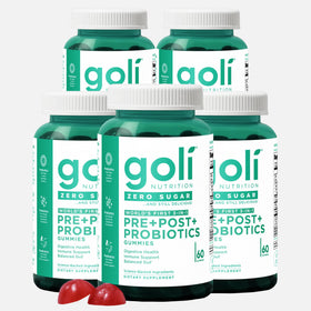 Goli Gummies Pré Pro Postbiotiques paquet avant avec 300 gummies