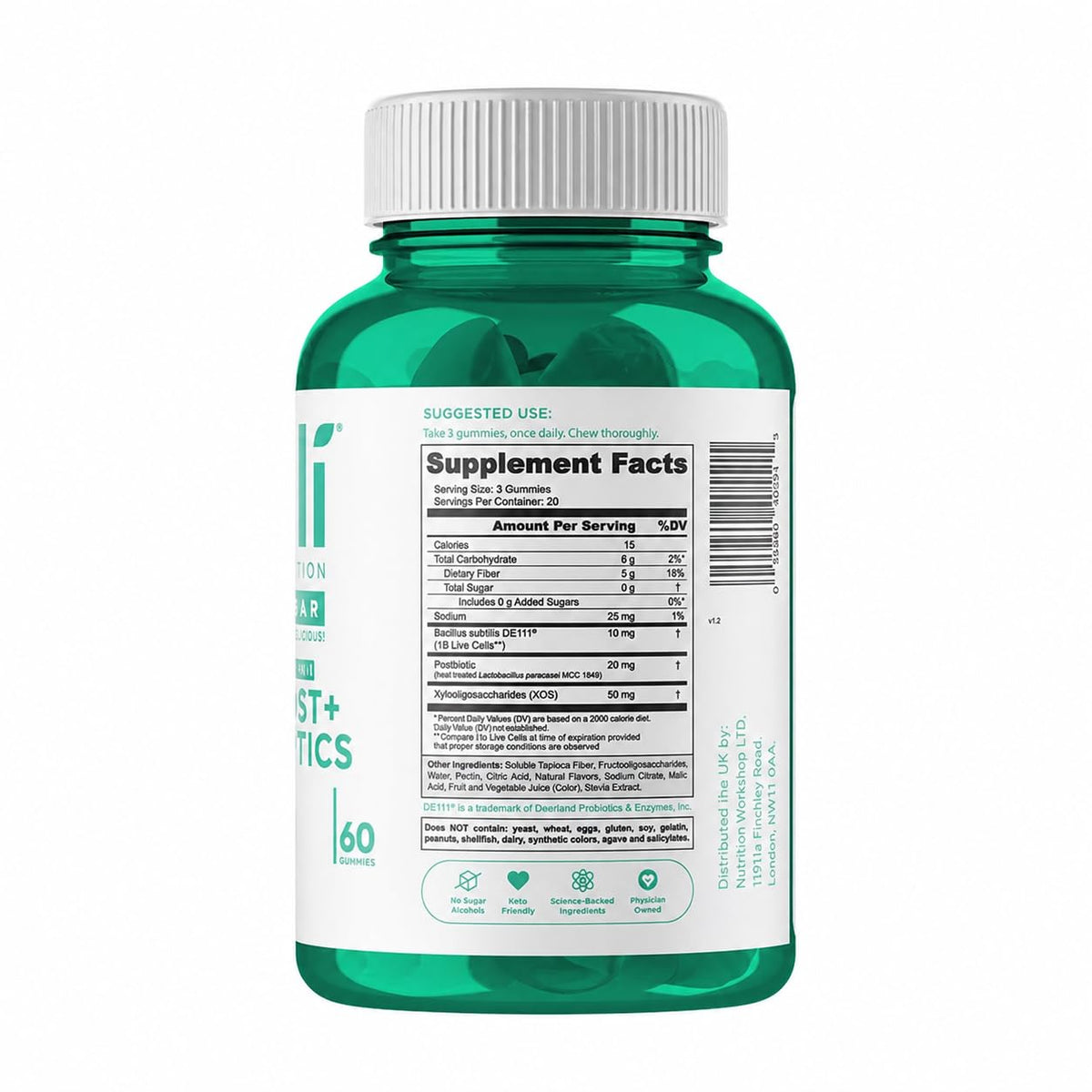 Goli Gummies Probiotiques Zéro Sucre 222g - détail des gommes