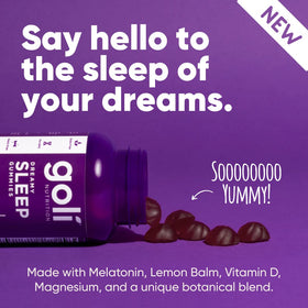 Goli Gummy de Sommeil - Flacon ouvert avec gummies visibles