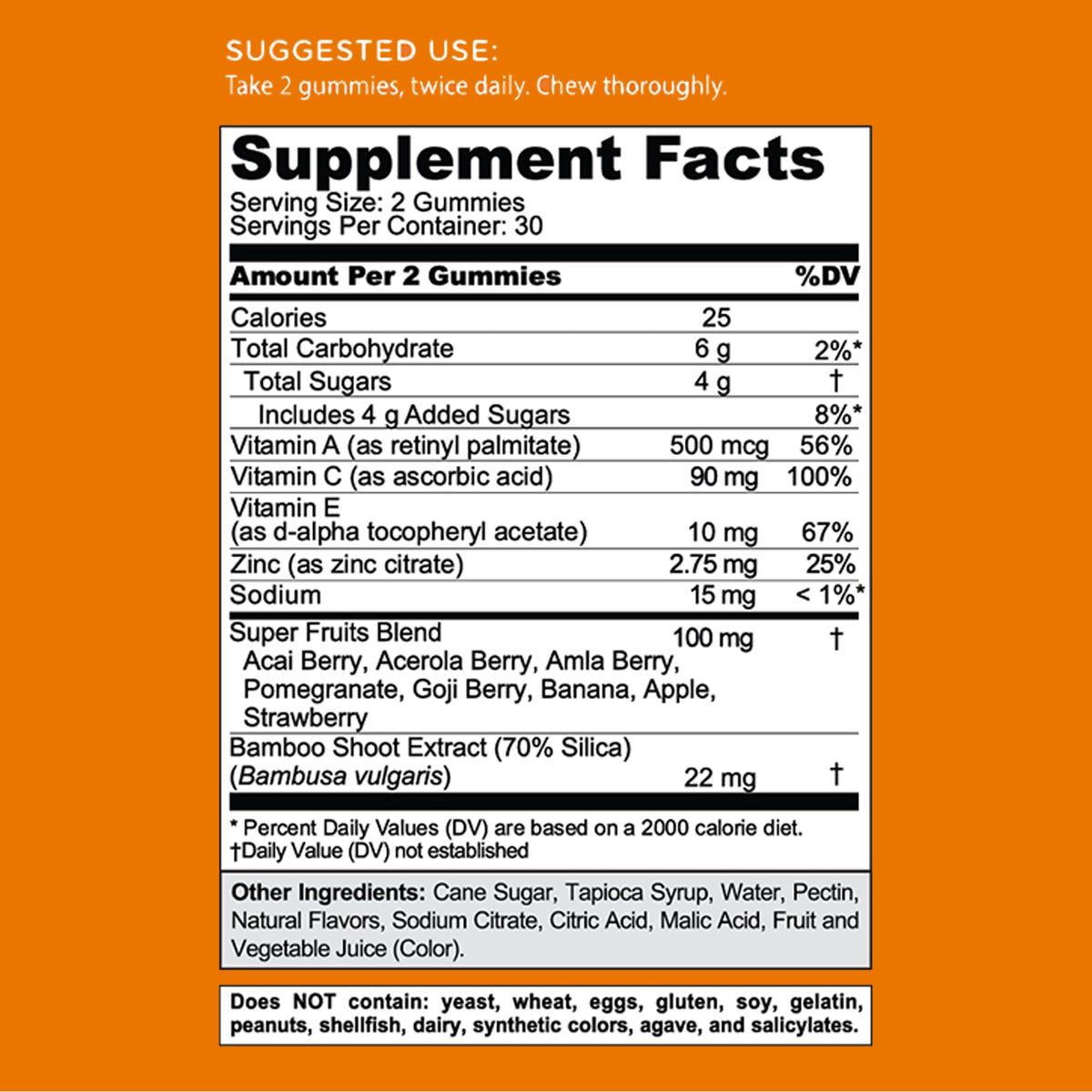 Goli Gummy Vitamines daily wellness gummies avec fruits