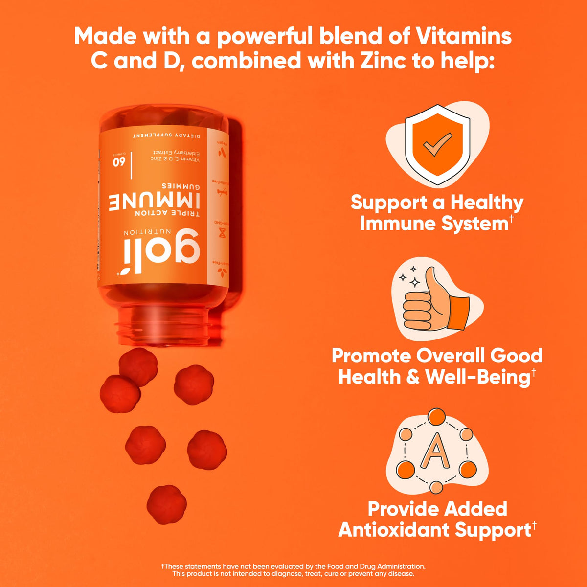 Goli Gummy Vitamines daily wellness gummies en gros plan