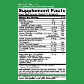 Goli SuperGreen Bonbons Vitamines 300 Comp. avec des ingrédients