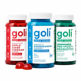 Goli Trio sans sucre 3-en-1 vinaigre de cidre gummies vue avant