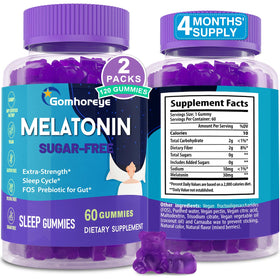 Gomhoreye gélules de mélatonine sans sucre, 30mg, 120 gummies, vue de face