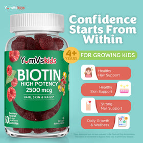 Gomme YUM-V'S Biotin avec un goût de baies
