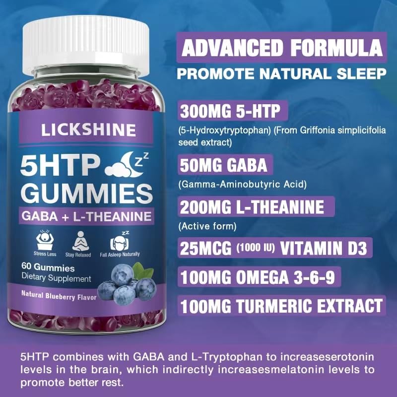 Gommes 5-HTP GABA de lickshine vue de côté