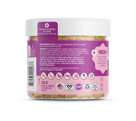 Gommes à la fraise Vitamin Friends avec fer en forme amusante
