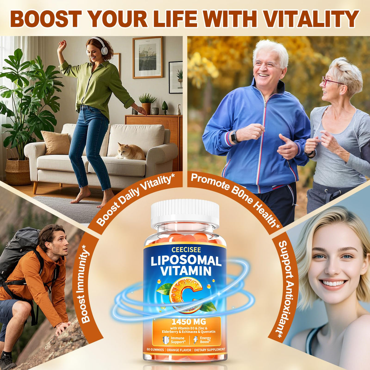 Gommes à la vitamine C Ceecisee dans un bol