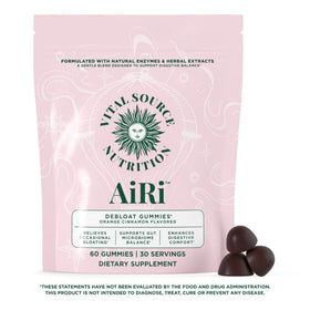 Gommes AiRi Vital Source Nutrition sur une assiette, présentation esthétique