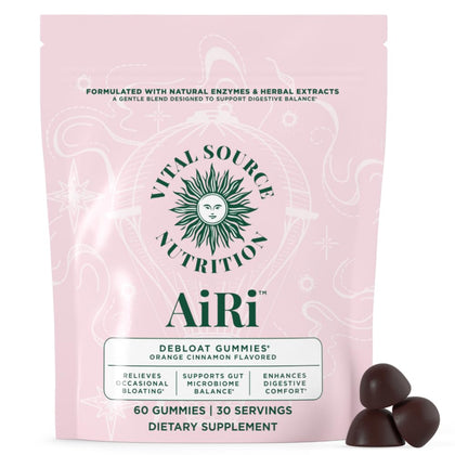 Gommes AiRi Vital Source Nutrition vue de face avec emballage orange-cannelle